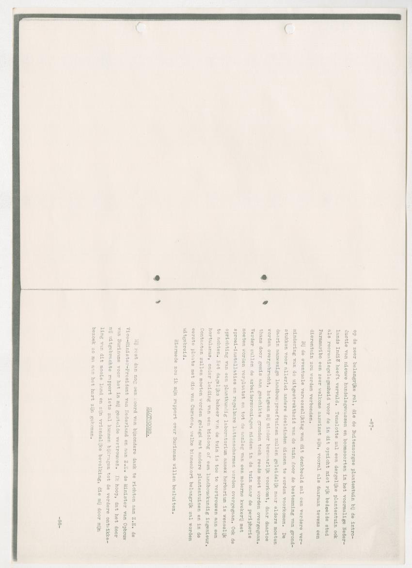 Z-Rapport over het gedurende de maanden juli en augustus 1961 in Suriname en de Nederlandse Antillen ten behoeve van het tien jaren plan verrichte onderzoek op het gebied van de Bosbouw - New Page