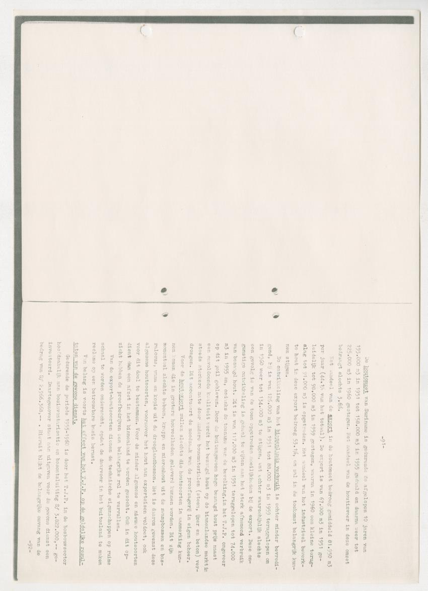 Z-Rapport over het gedurende de maanden juli en augustus 1961 in Suriname en de Nederlandse Antillen ten behoeve van het tien jaren plan verrichte onderzoek op het gebied van de Bosbouw - New Page