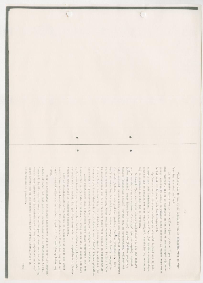 Z-Rapport over het gedurende de maanden juli en augustus 1961 in Suriname en de Nederlandse Antillen ten behoeve van het tien jaren plan verrichte onderzoek op het gebied van de Bosbouw - New Page