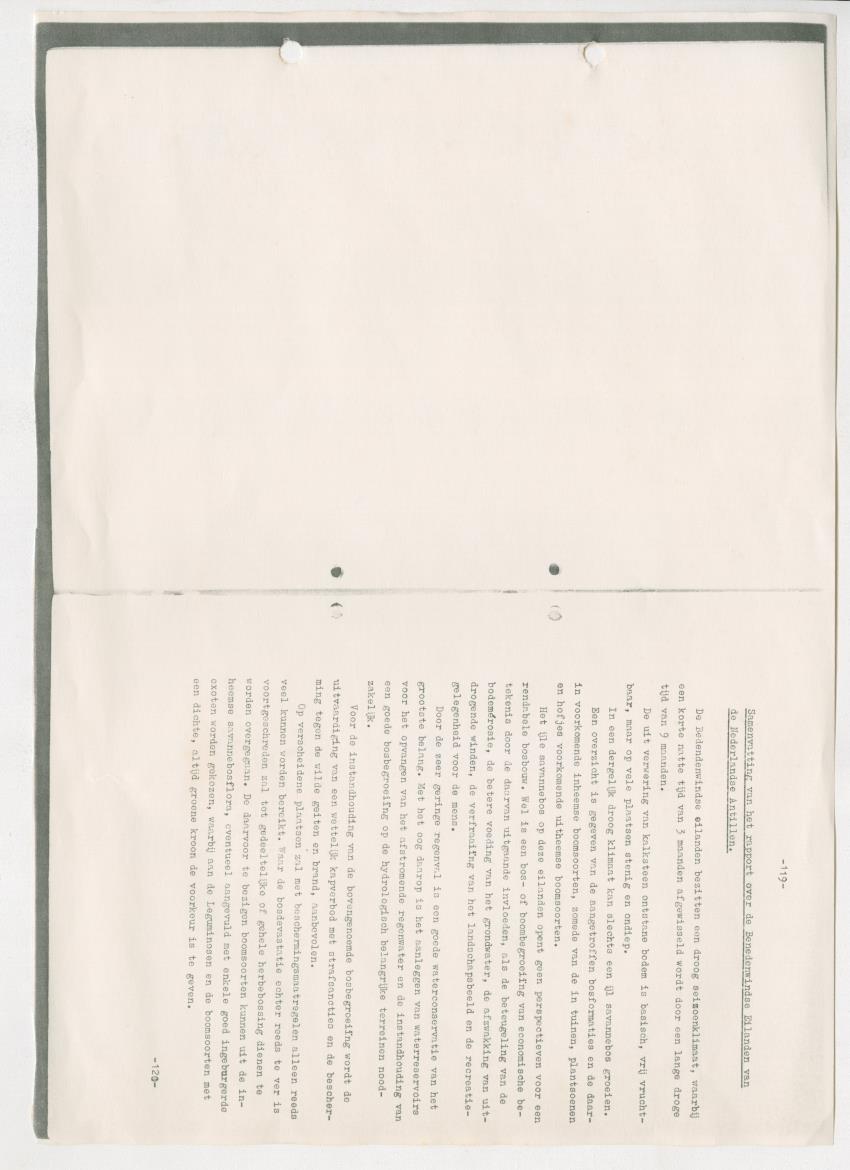 Z-Rapport over het gedurende de maanden juli en augustus 1961 in Suriname en de Nederlandse Antillen ten behoeve van het tien jaren plan verrichte onderzoek op het gebied van de Bosbouw - New Page