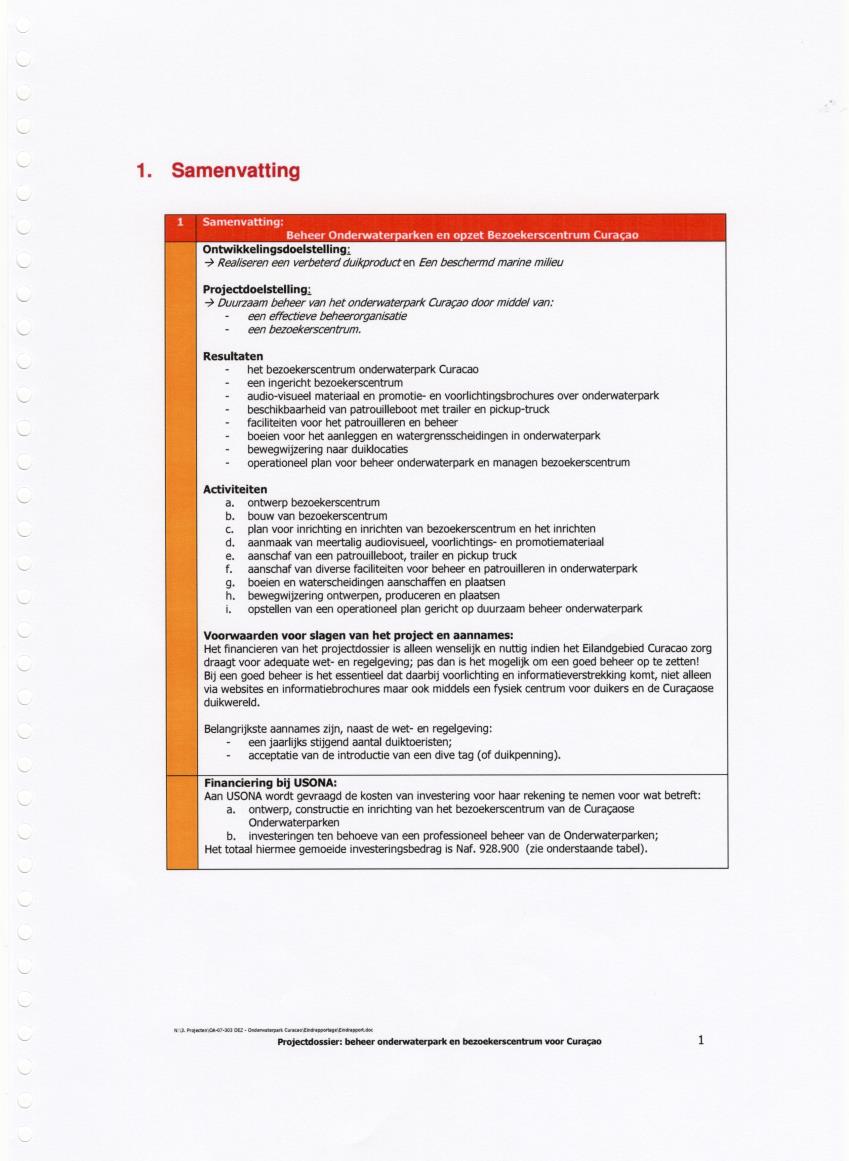 Z-Beheer Onderwaterpak en Bezoekerscentrum voor Curacao - New Page