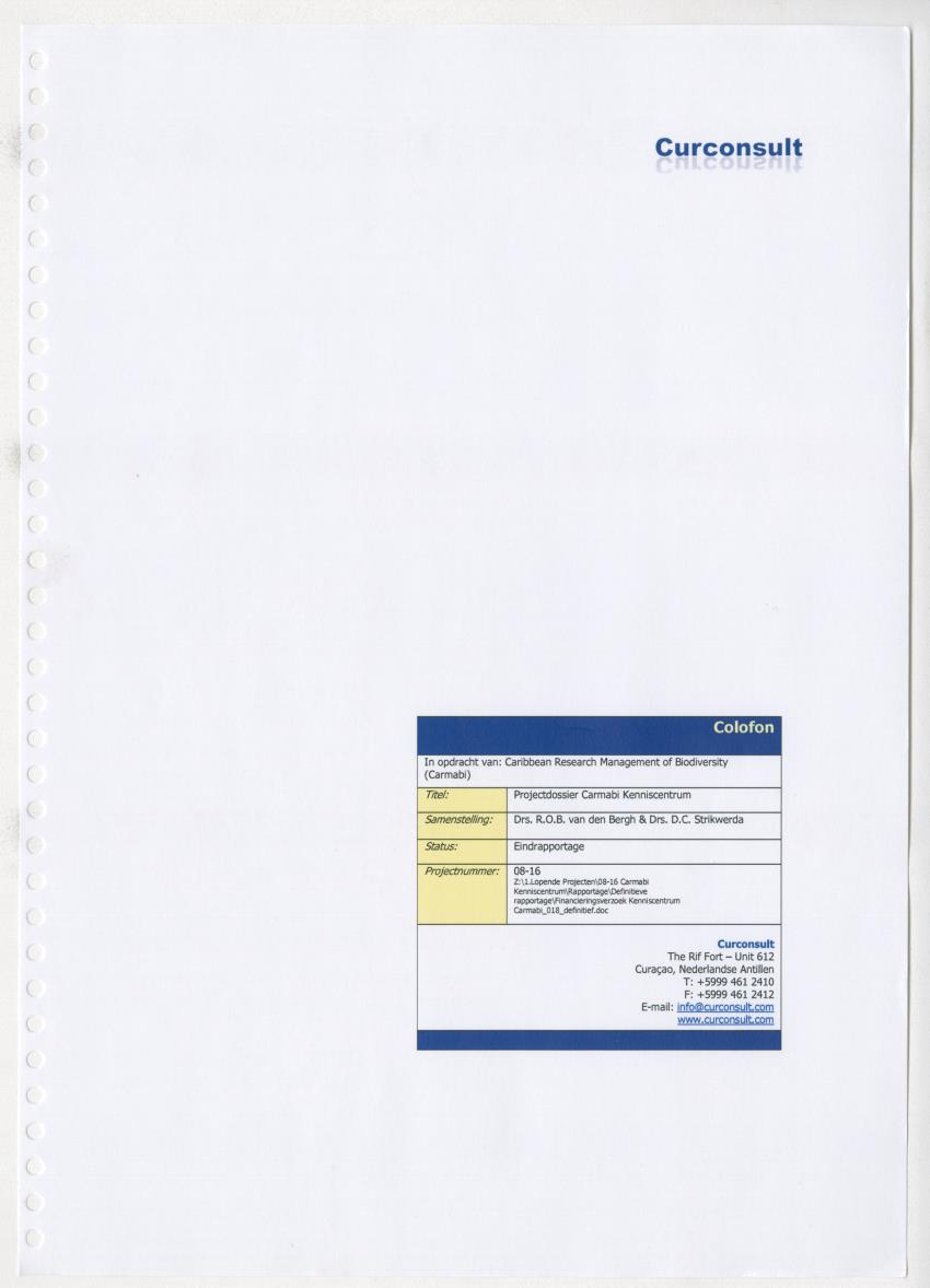 Projectdossier (SEI E13) Carmabi Kenniscentrum - New Page