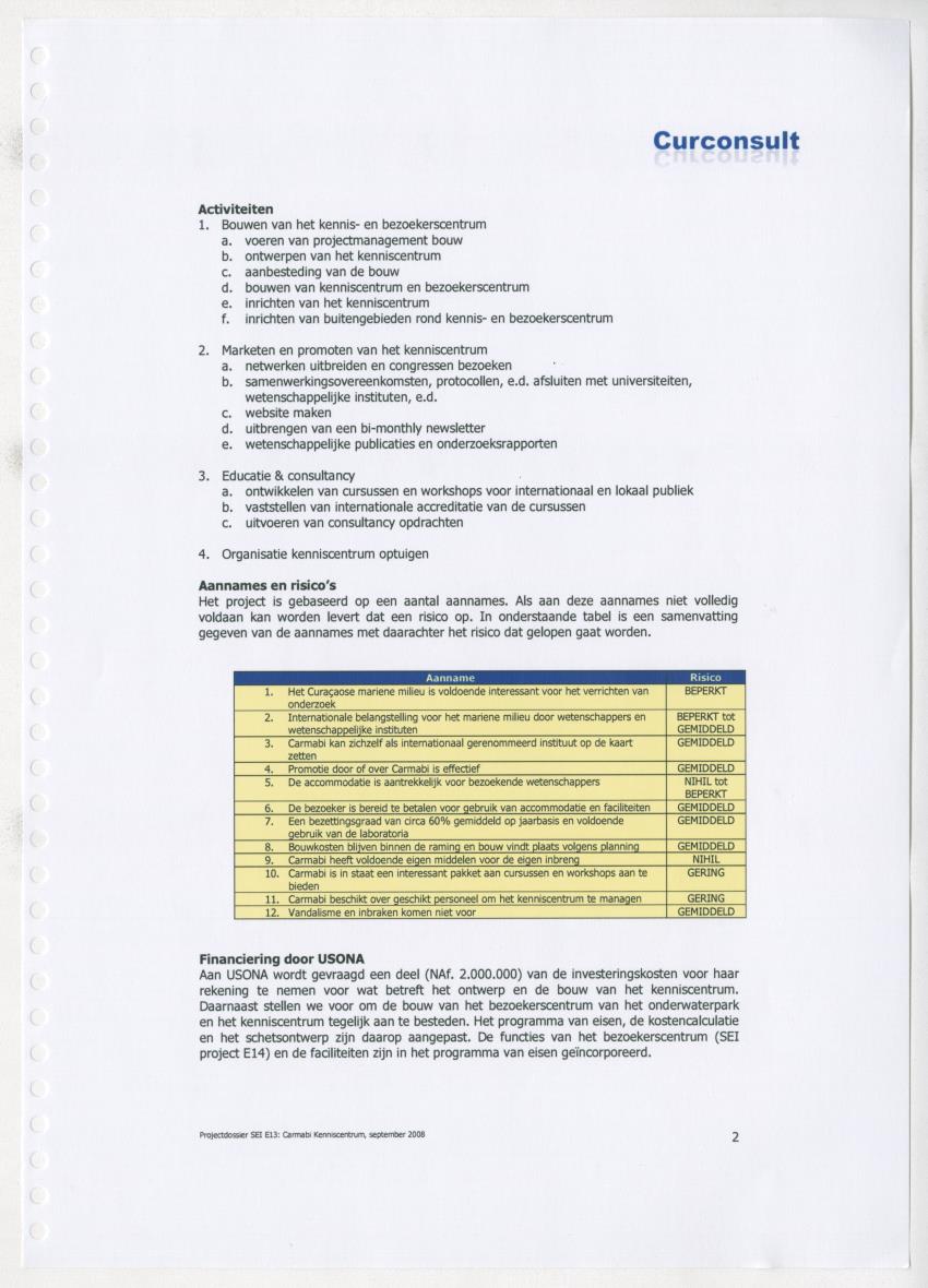 Projectdossier (SEI E13) Carmabi Kenniscentrum - New Page