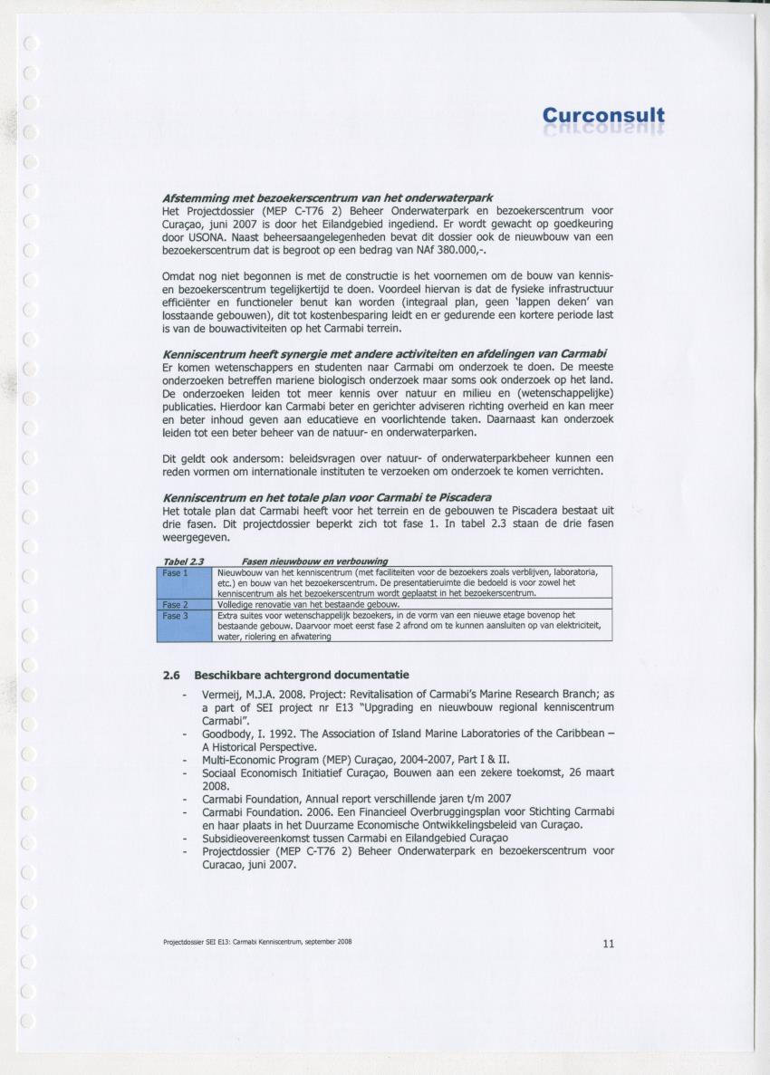 Projectdossier (SEI E13) Carmabi Kenniscentrum - New Page