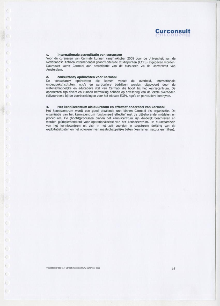 Projectdossier (SEI E13) Carmabi Kenniscentrum - New Page