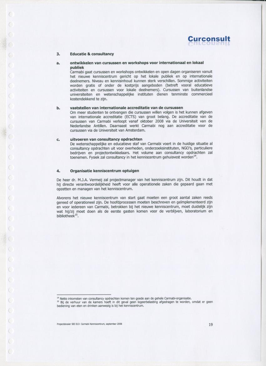 Projectdossier (SEI E13) Carmabi Kenniscentrum - New Page