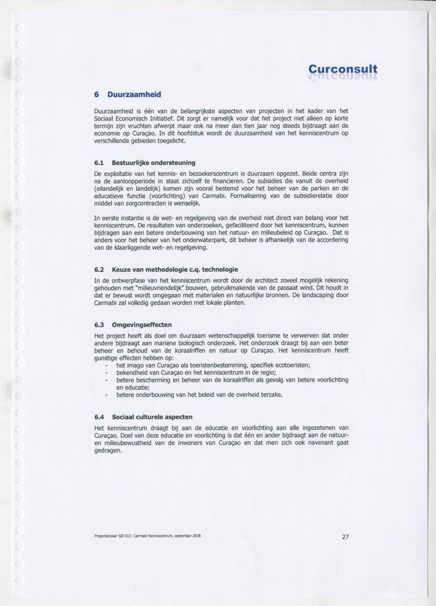 Projectdossier (SEI E13) Carmabi Kenniscentrum - New Page