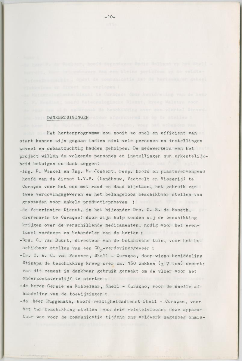 Project Bina, Een programma ter bescherming en vermeerdering van het Curacaose Witstaarthert; voortgangsrapport nr 1 - New Page