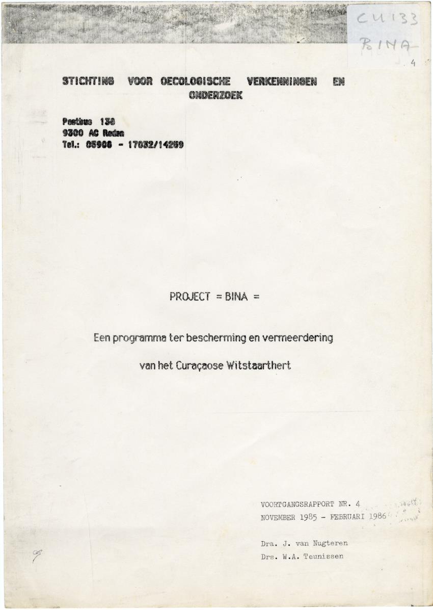 Project Bina, voortgangsrapport nr 4 - New Page