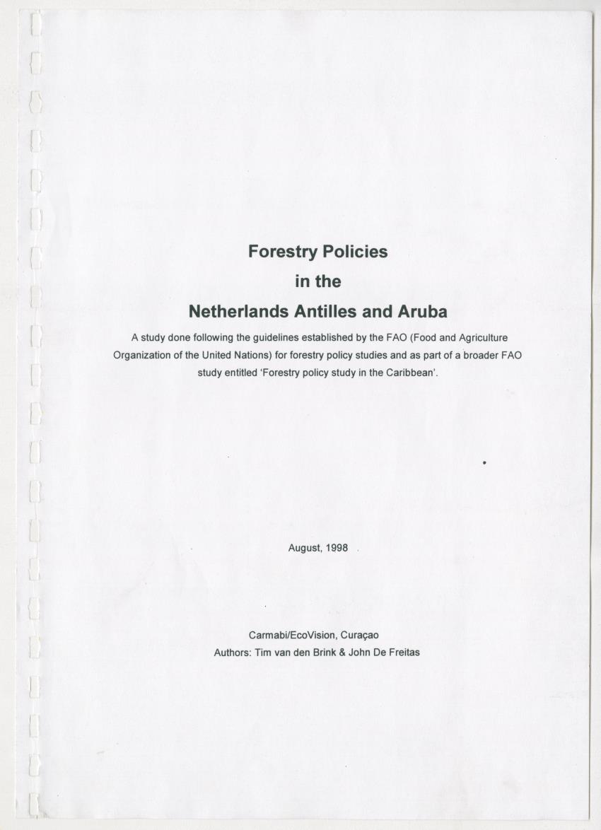 Z-Forestry Policies in the Netherlands Antilles and Aruba - New Page
