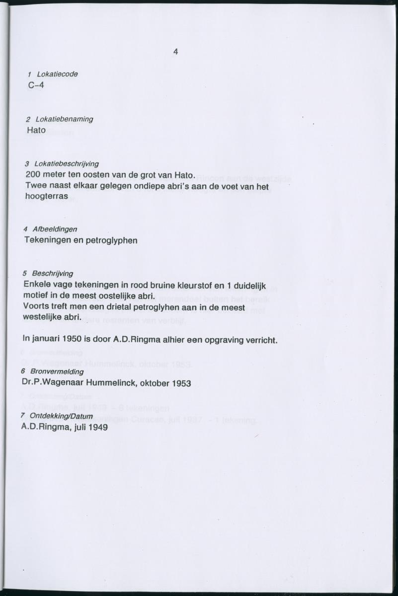 Inventarisatielijst Rotskunst Curacao - New Page