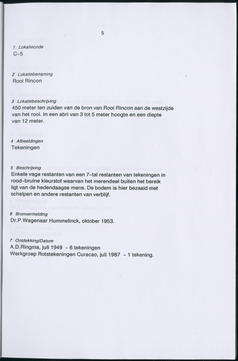 Inventarisatielijst Rotskunst Curacao - New Page