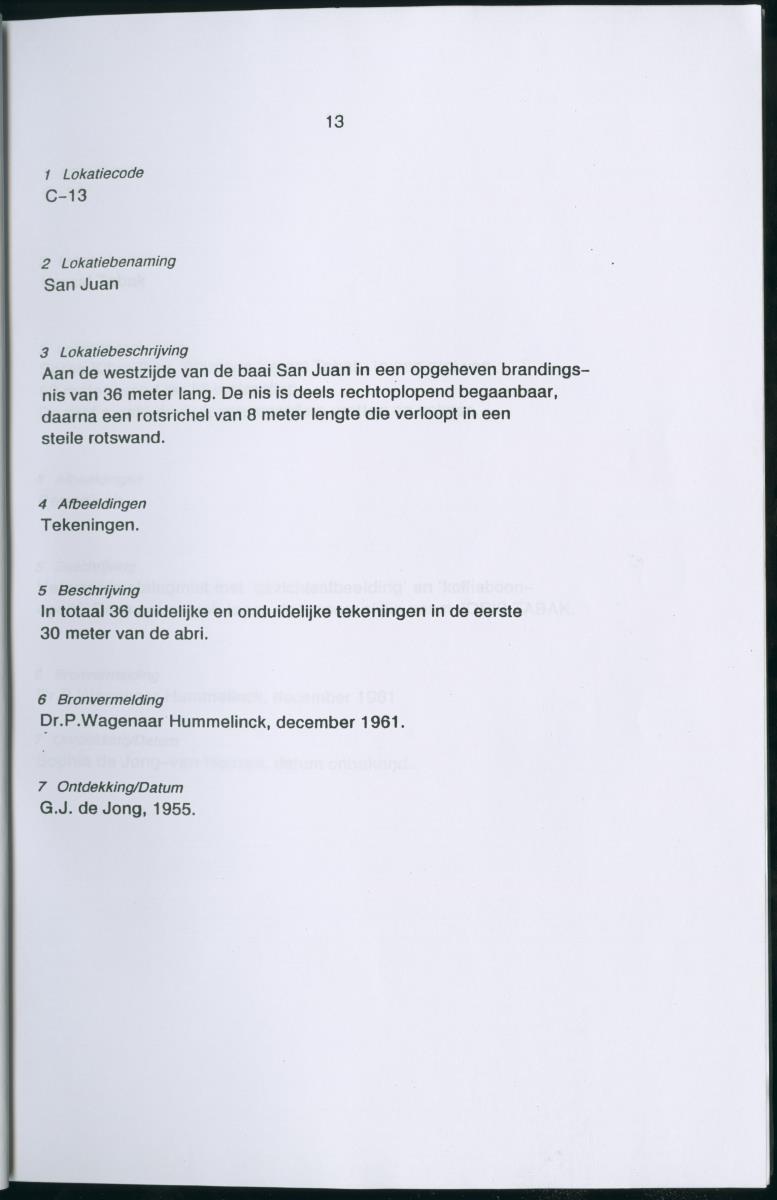 Inventarisatielijst Rotskunst Curacao - New Page