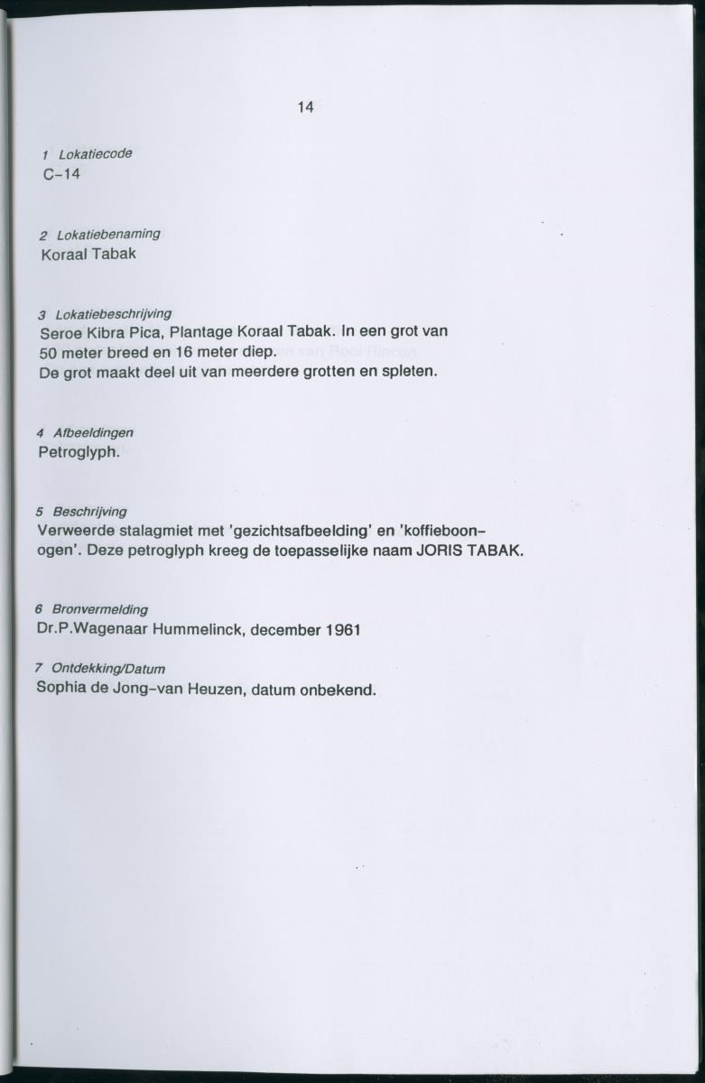 Inventarisatielijst Rotskunst Curacao - New Page