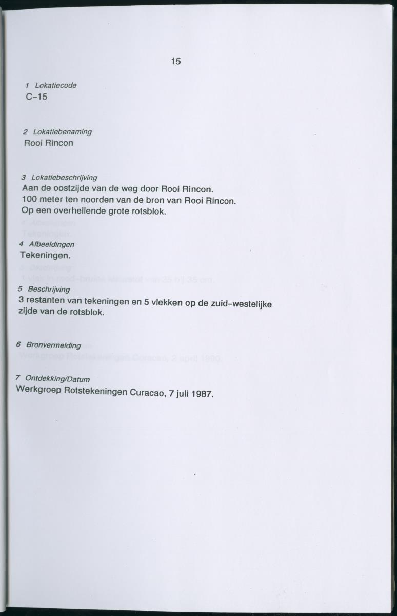 Inventarisatielijst Rotskunst Curacao - New Page