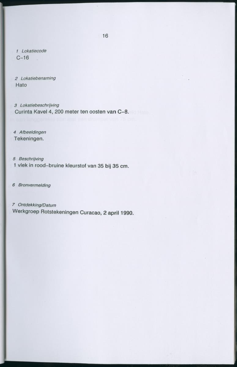 Inventarisatielijst Rotskunst Curacao - New Page