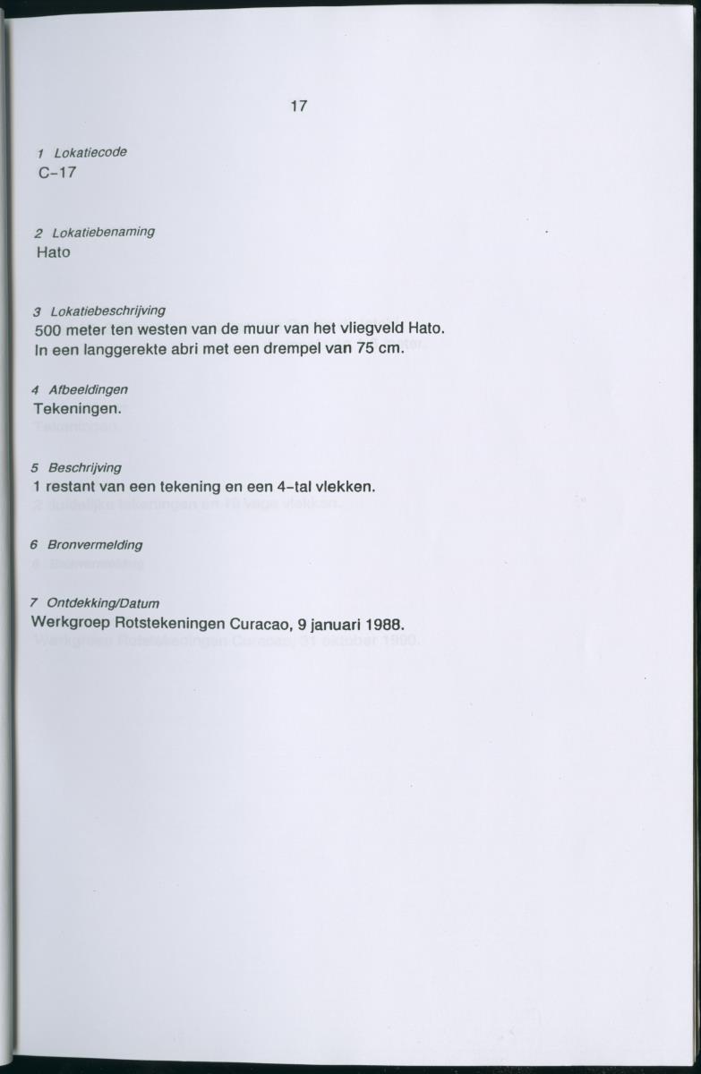 Inventarisatielijst Rotskunst Curacao - New Page