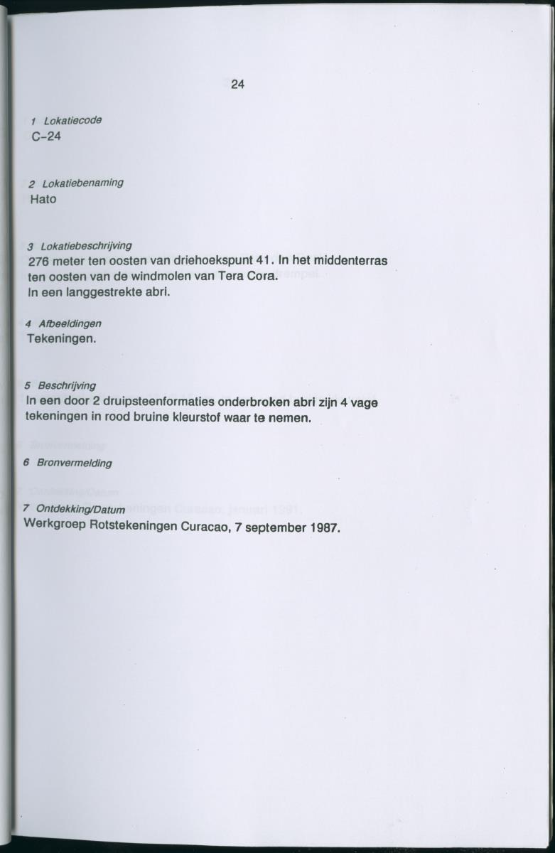 Inventarisatielijst Rotskunst Curacao - New Page