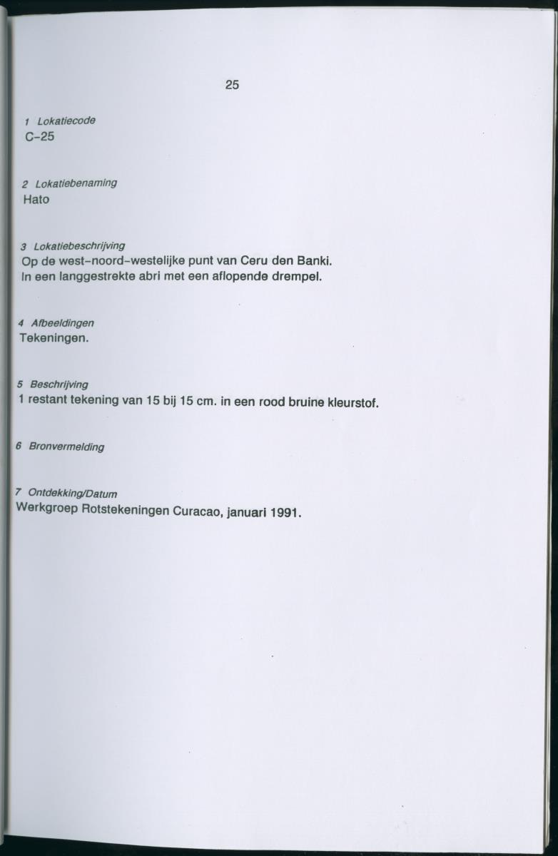 Inventarisatielijst Rotskunst Curacao - New Page