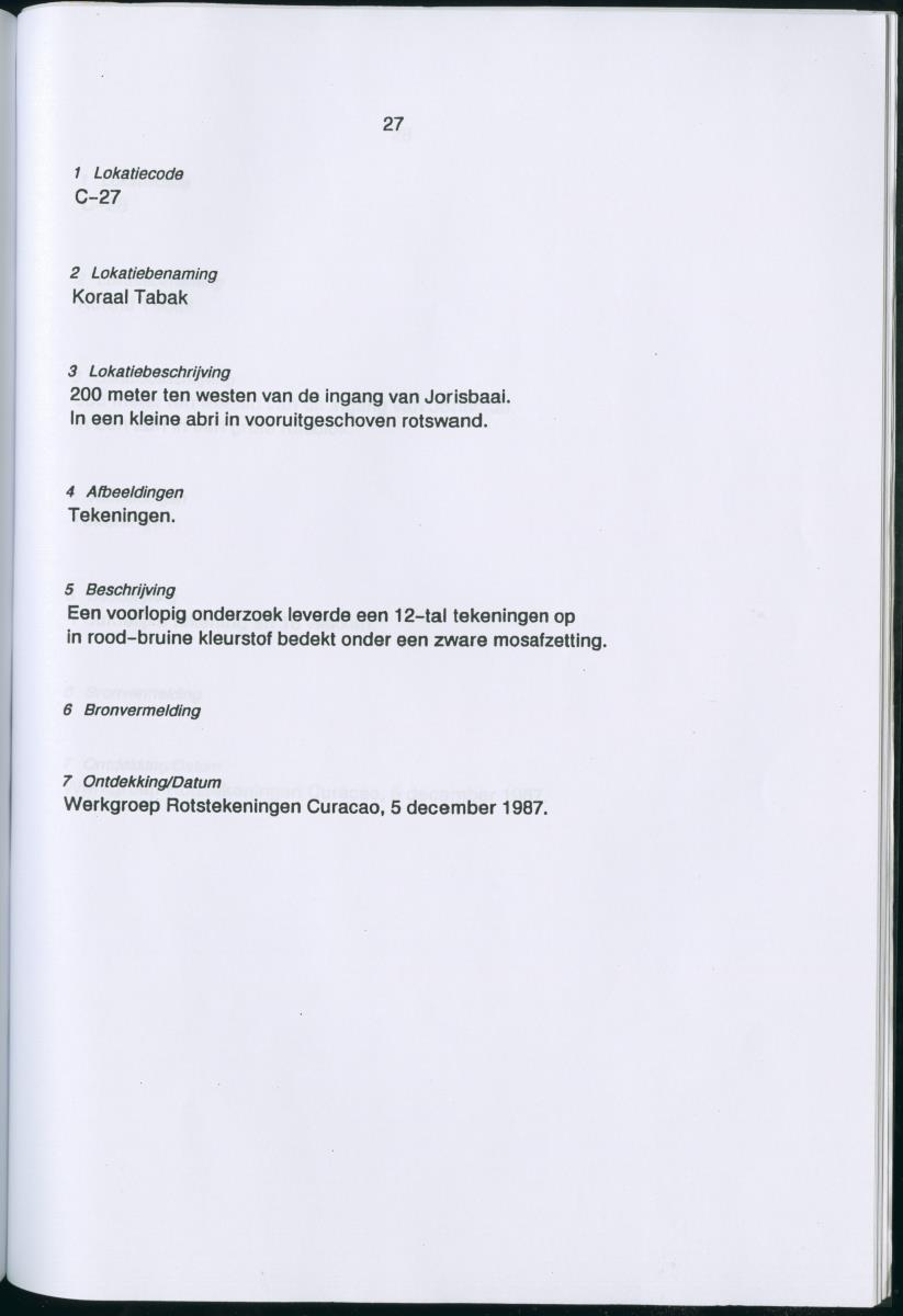 Inventarisatielijst Rotskunst Curacao - New Page