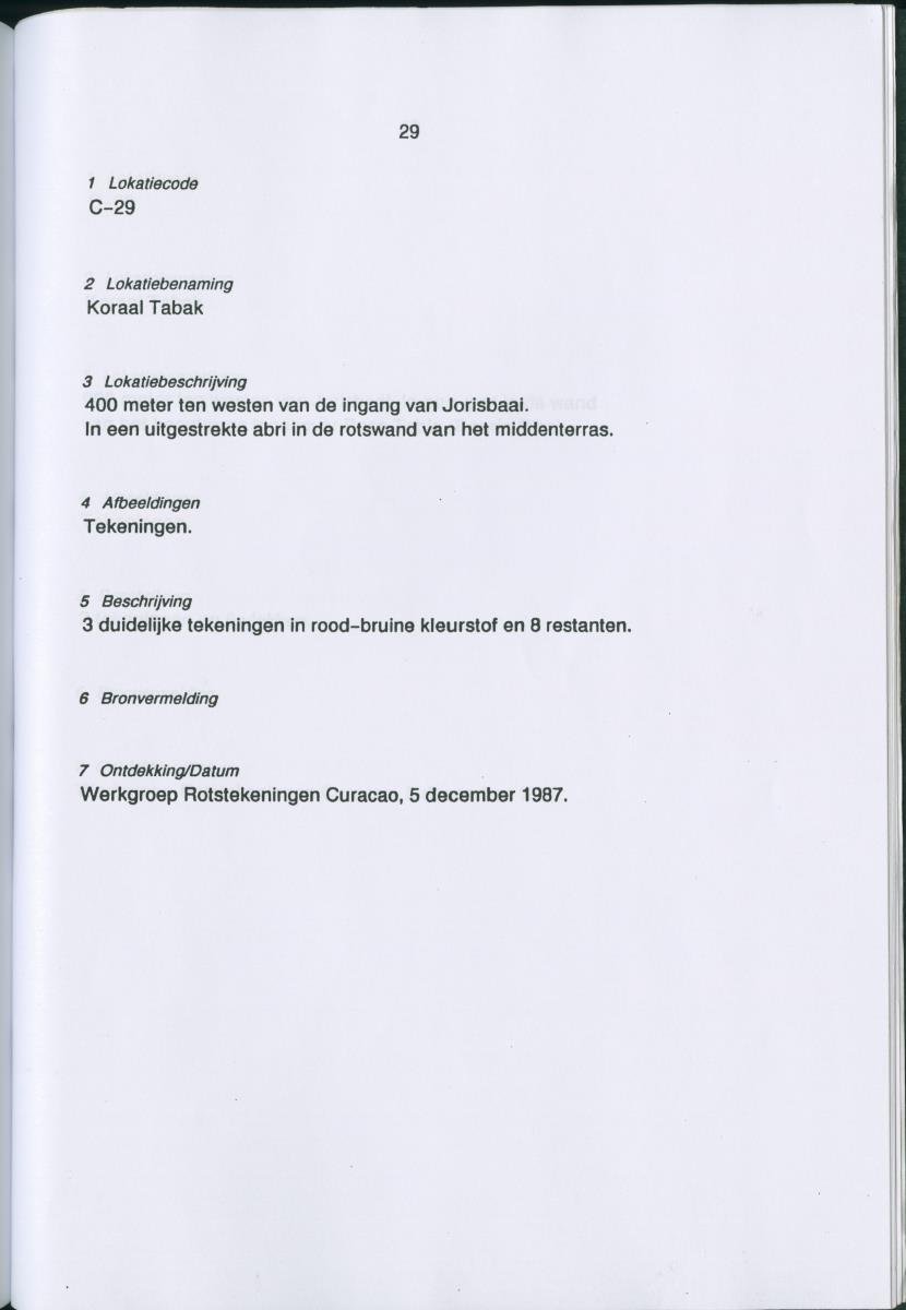 Inventarisatielijst Rotskunst Curacao - New Page