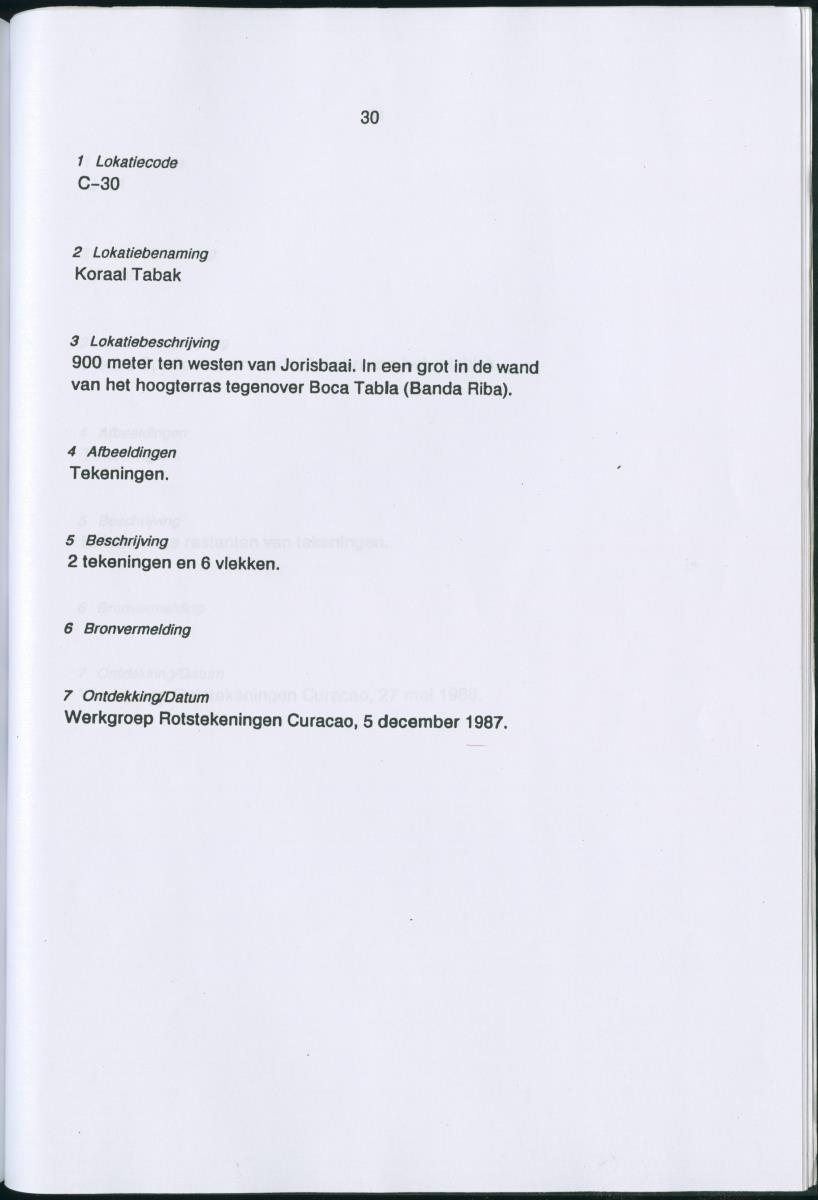 Inventarisatielijst Rotskunst Curacao - New Page