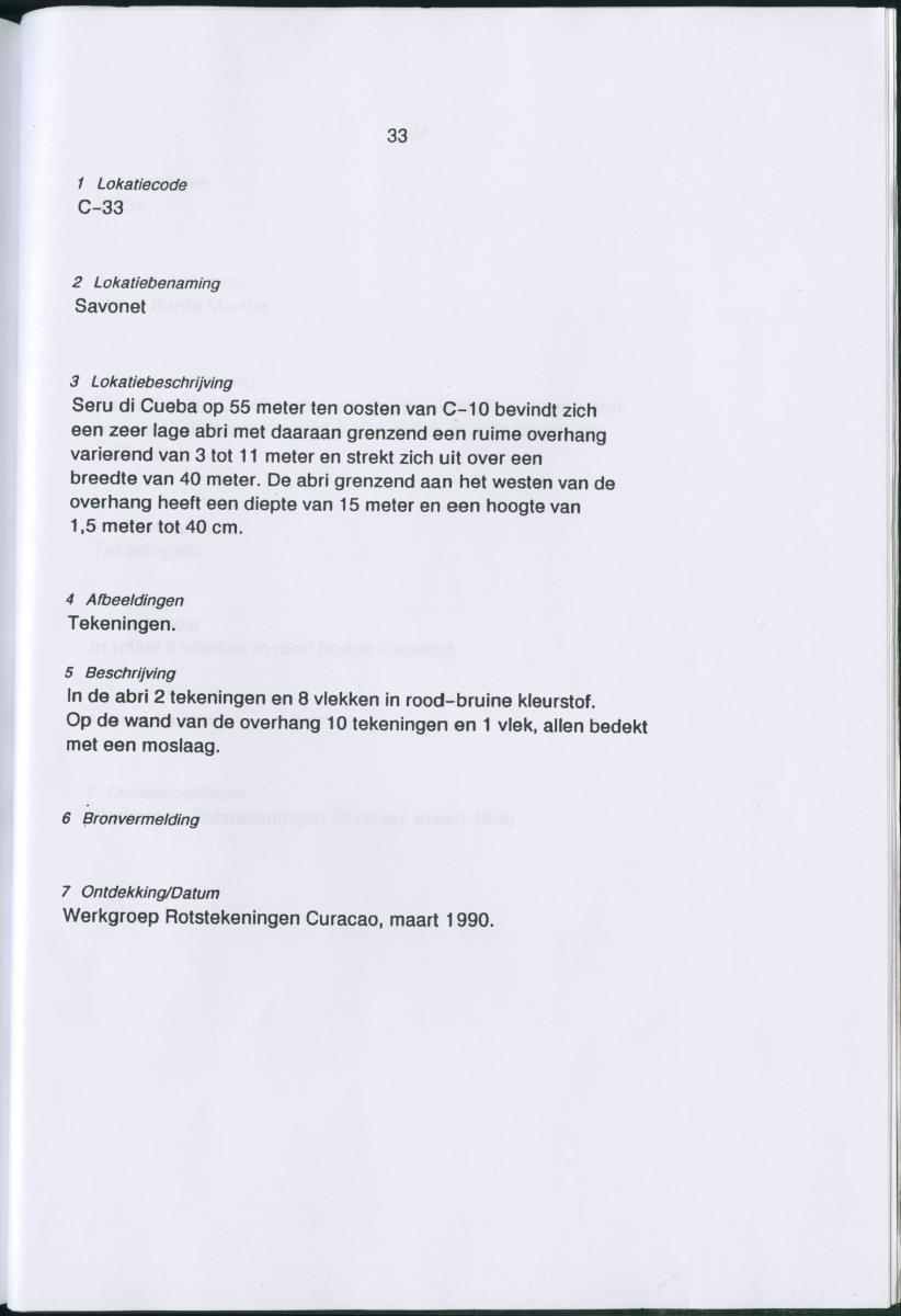 Inventarisatielijst Rotskunst Curacao - New Page