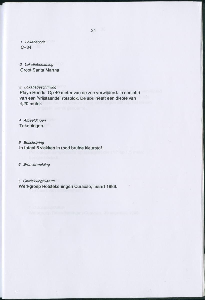 Inventarisatielijst Rotskunst Curacao - New Page