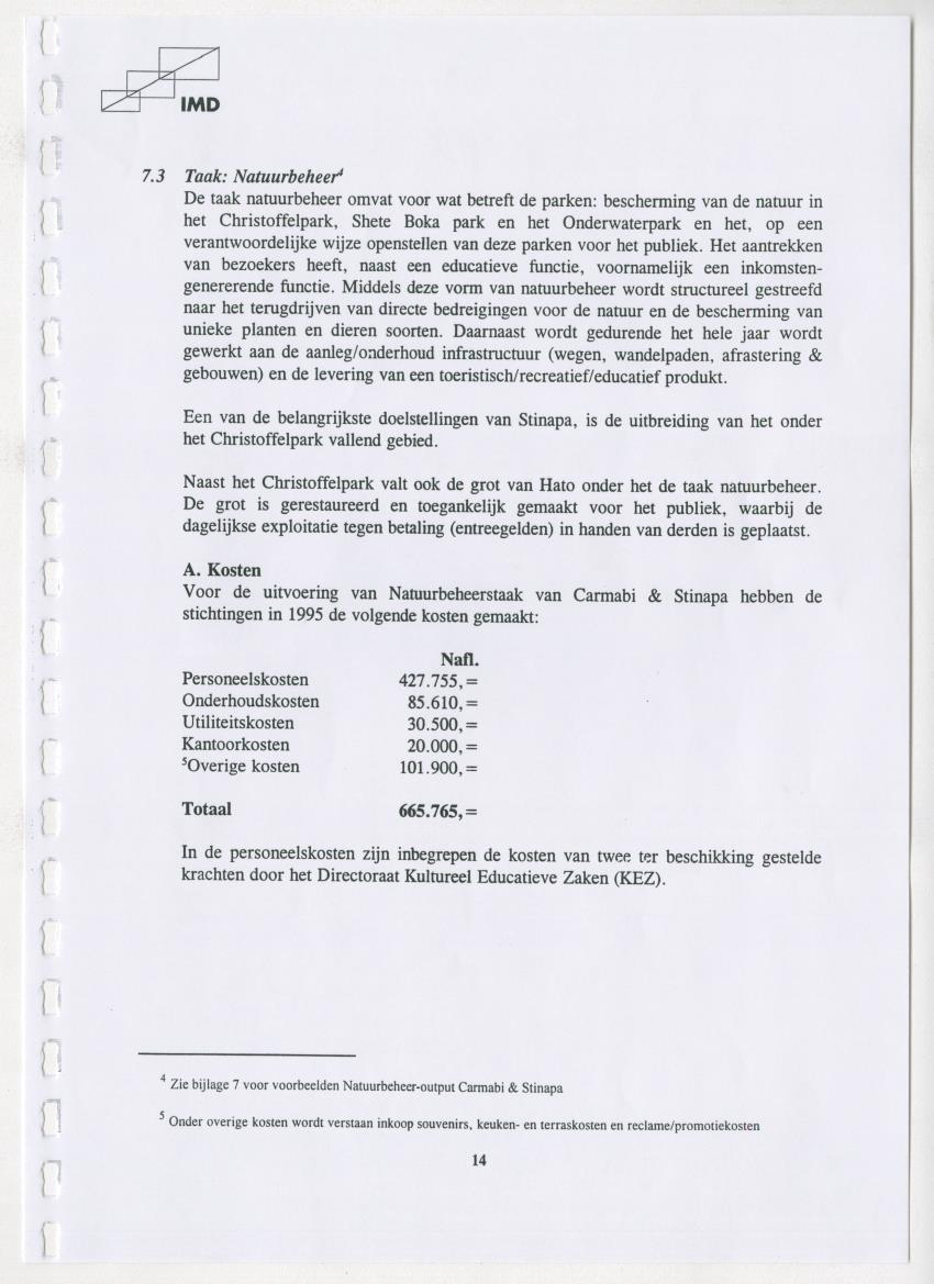 Z Carmabi & Stinapa - Een Inventory report van de mogelijkheden het profijtbeginsel toe te passen bij twee instellingen uit de categorie "B" - New Page