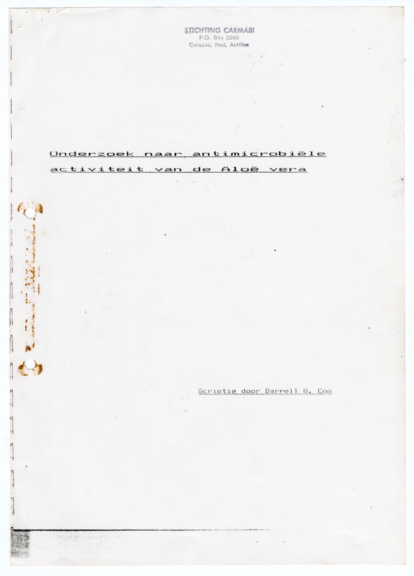 Z Onderzoek naar antimicrobiele activiteit van de Aloe vera - New Page