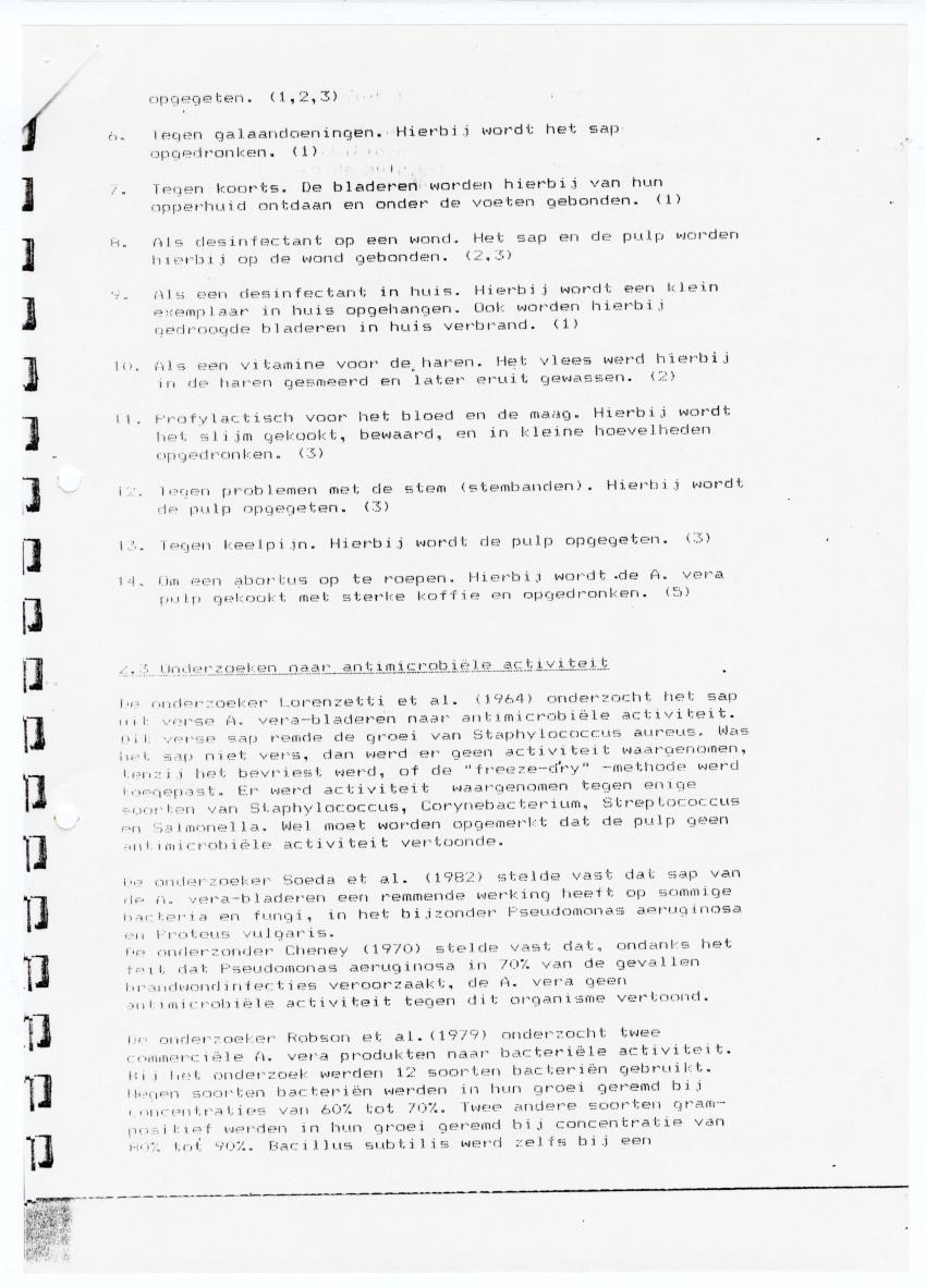 Z Onderzoek naar antimicrobiele activiteit van de Aloe vera - New Page