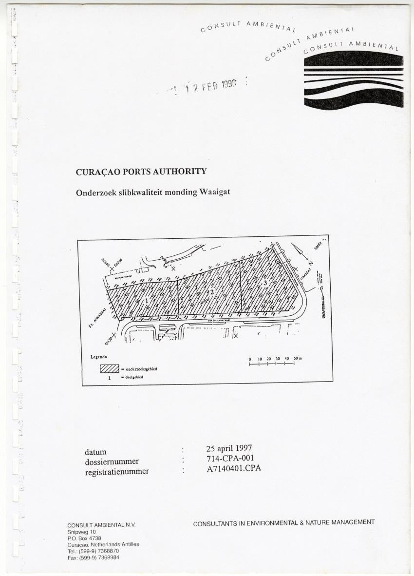 Z Curacao Ports Authority - Onderzoek slibkwaliteit monding Waaigat - New Page