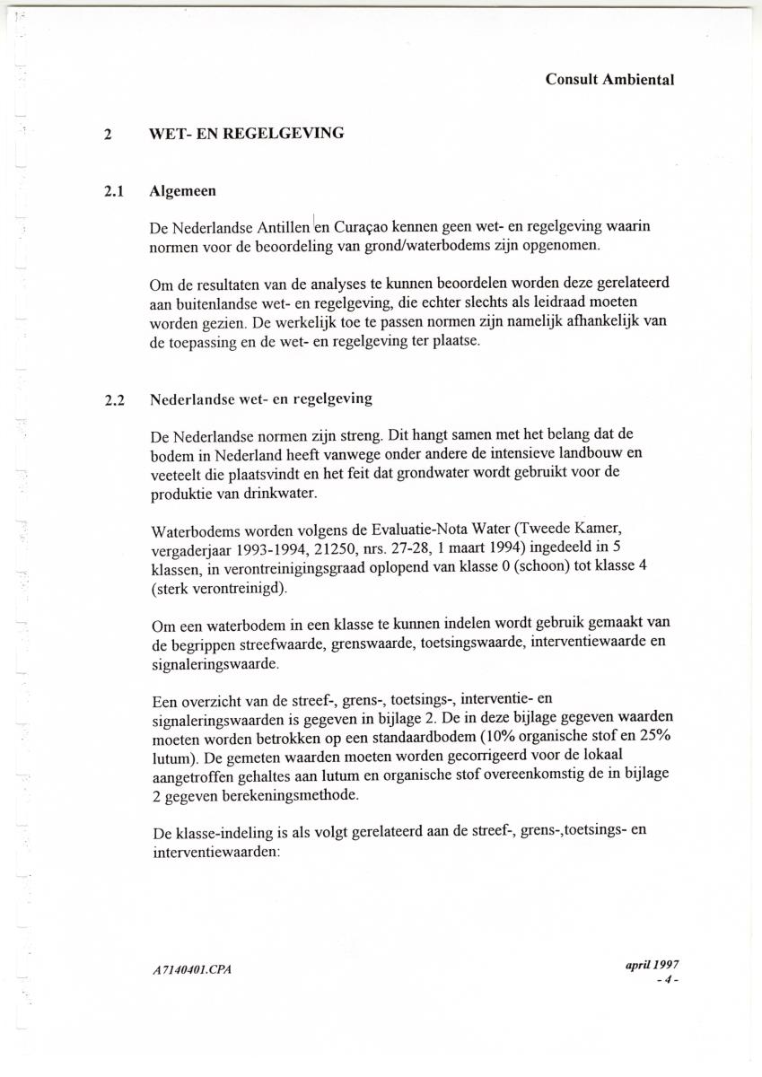 Z Curacao Ports Authority - Onderzoek slibkwaliteit monding Waaigat - New Page