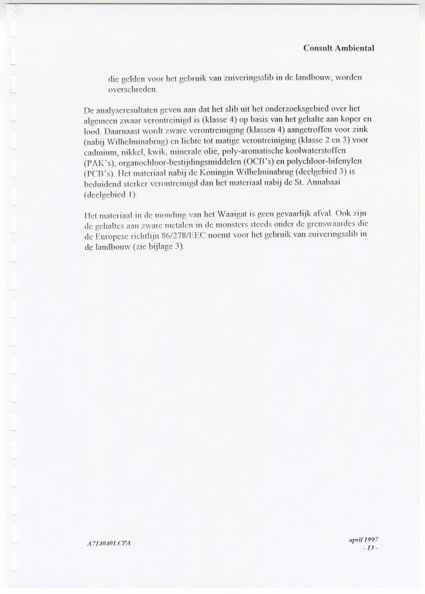 Z Curacao Ports Authority - Onderzoek slibkwaliteit monding Waaigat - New Page