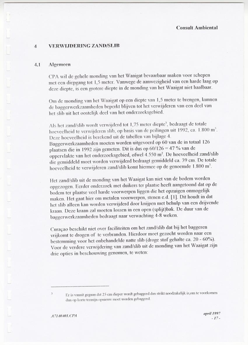 Z Curacao Ports Authority - Onderzoek slibkwaliteit monding Waaigat - New Page