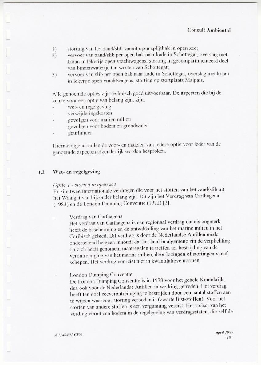 Z Curacao Ports Authority - Onderzoek slibkwaliteit monding Waaigat - New Page