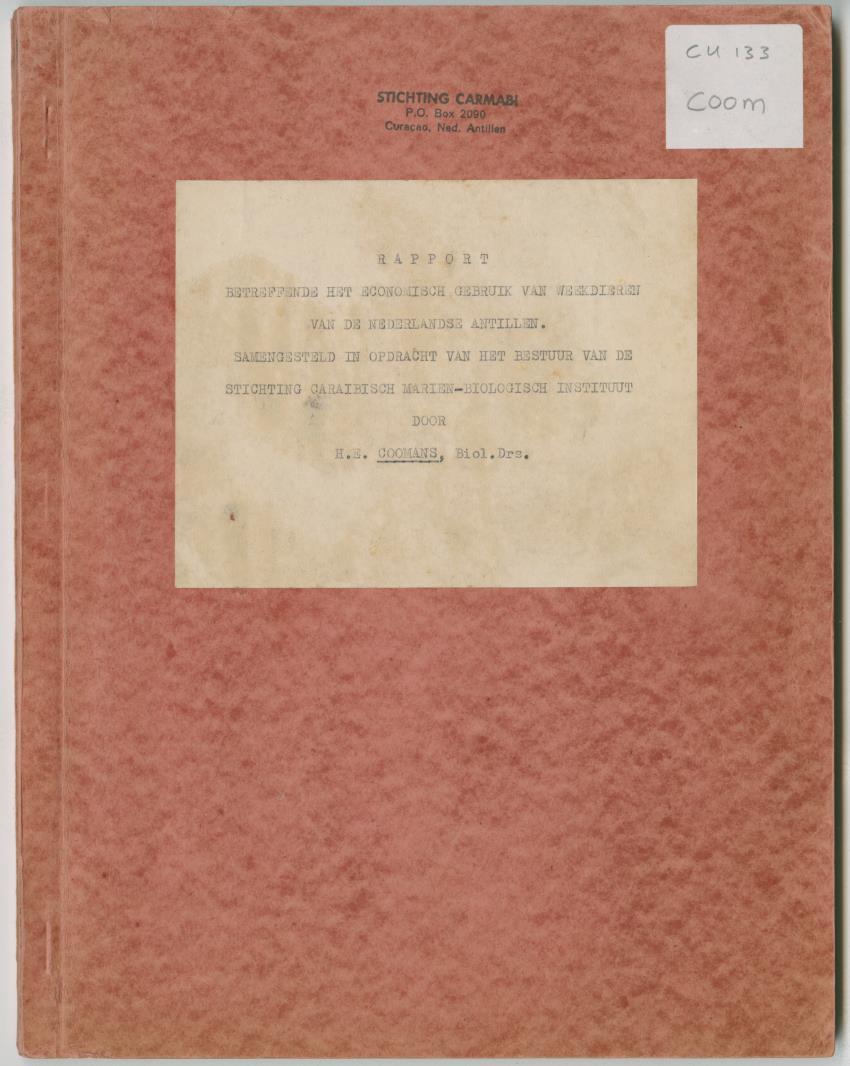 Z  Rapport betreffende het economisch gebruik van weekdieren van de Nederlandse Antillen - New Page