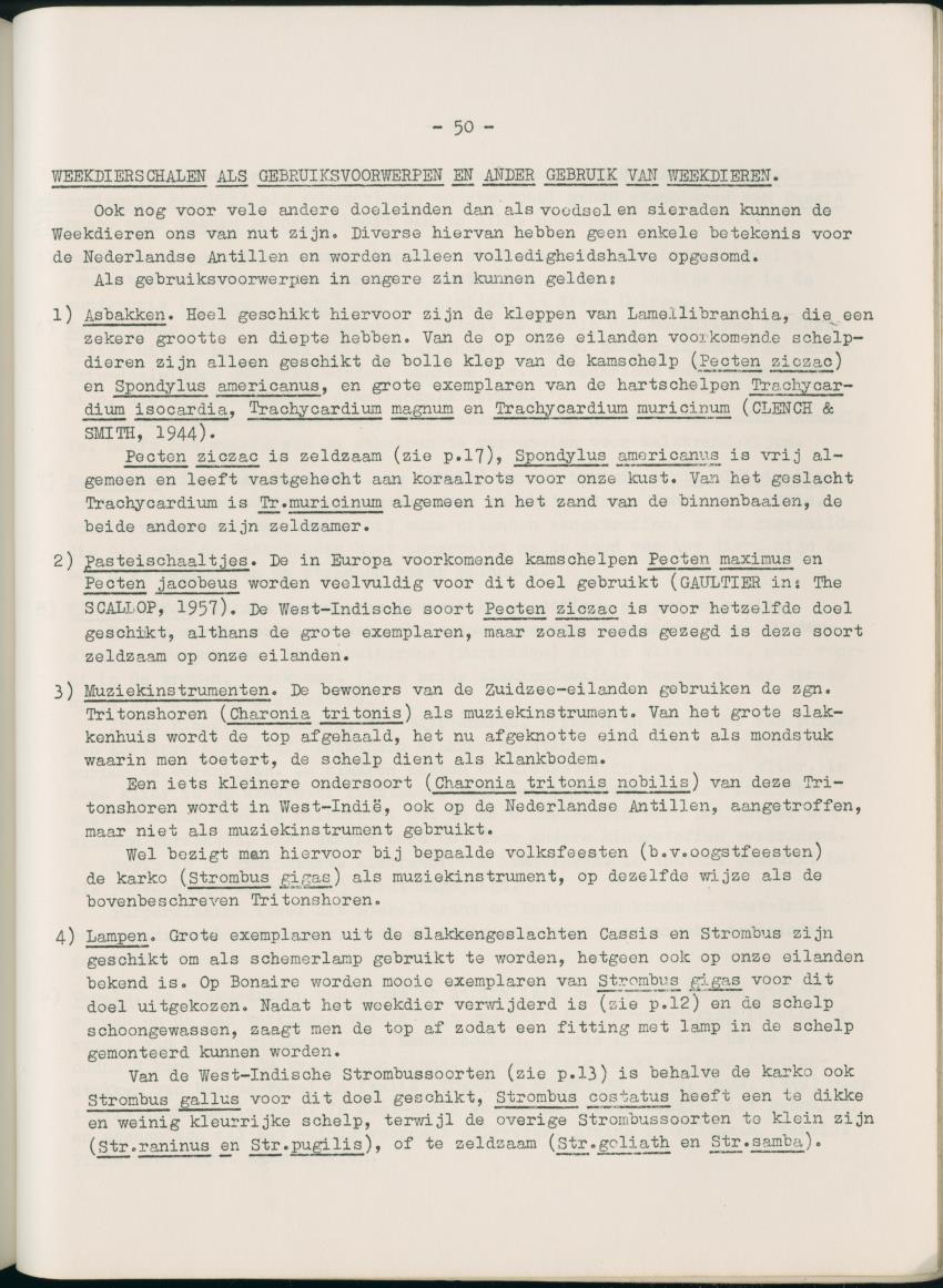 Z  Rapport betreffende het economisch gebruik van weekdieren van de Nederlandse Antillen - New Page