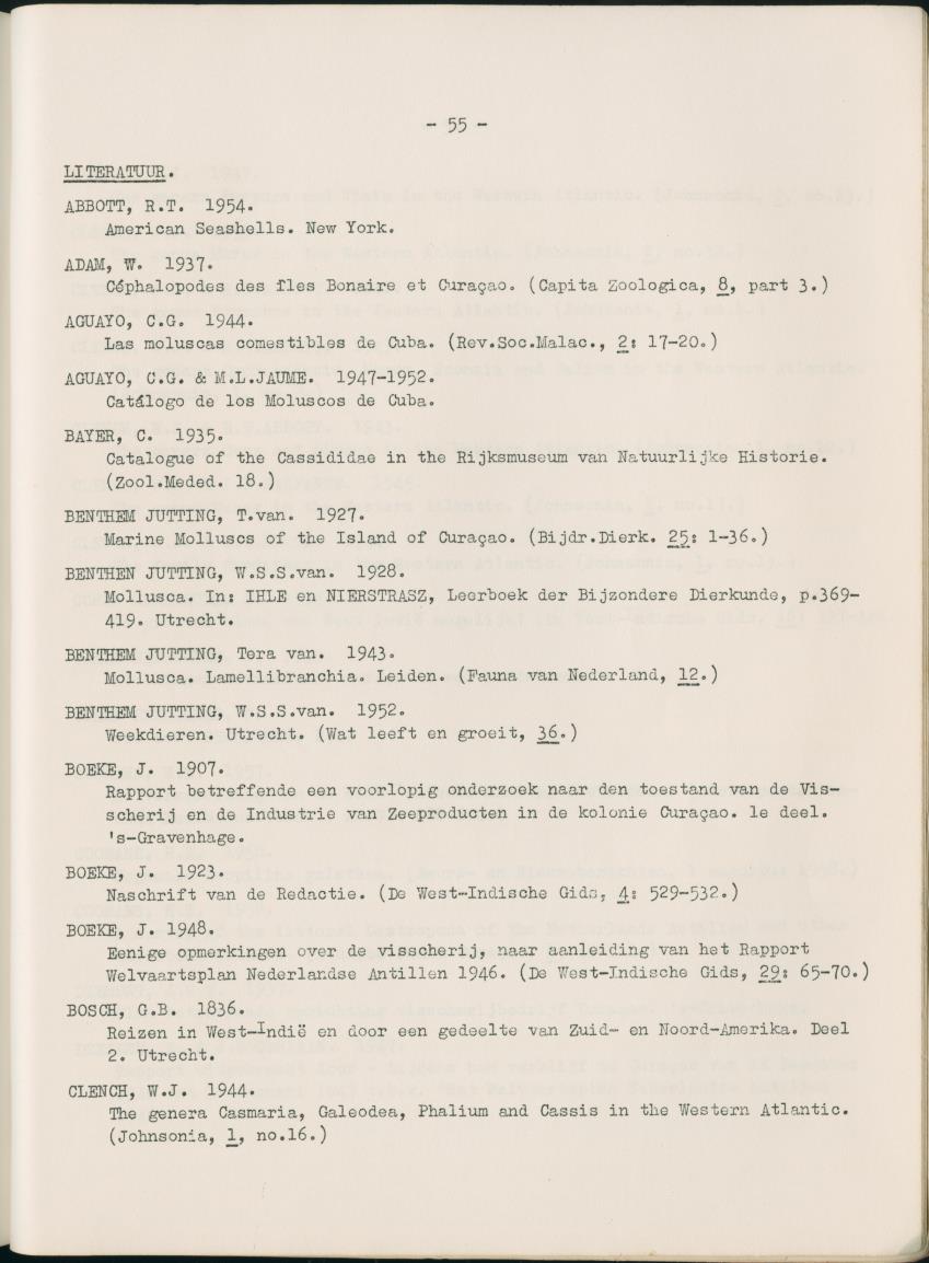 Z  Rapport betreffende het economisch gebruik van weekdieren van de Nederlandse Antillen - New Page