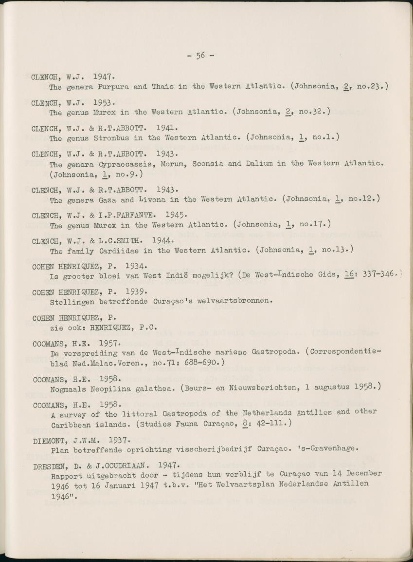 Z  Rapport betreffende het economisch gebruik van weekdieren van de Nederlandse Antillen - New Page