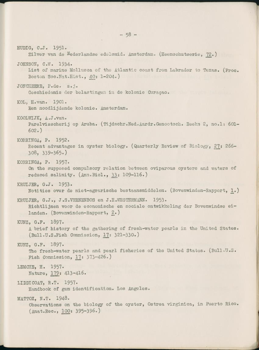 Z  Rapport betreffende het economisch gebruik van weekdieren van de Nederlandse Antillen - New Page