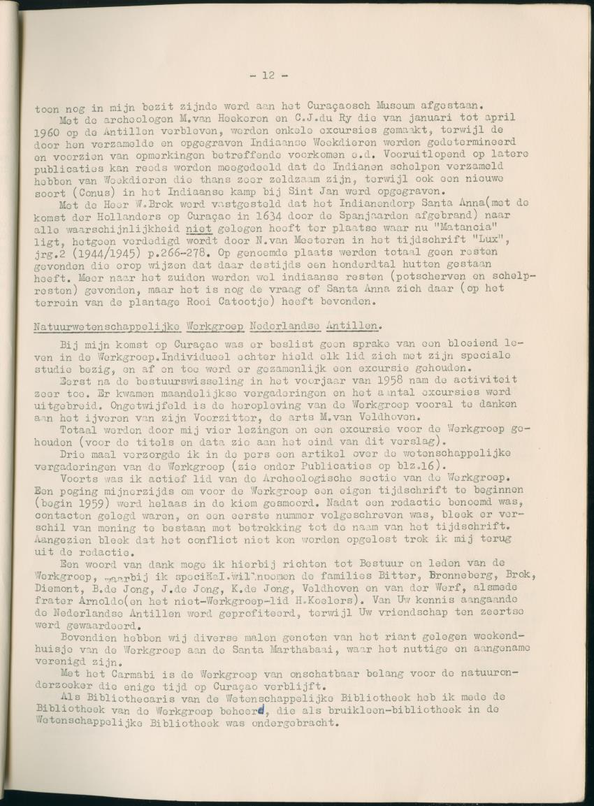 Z   Verslag van de werkzaamheden, verricht tijdens zijn verblijf op de Nederlandse Antillen - samenstellen van een centrale catalogus van wetenschappelijke werken in bibliotheken van Curacao - New Page