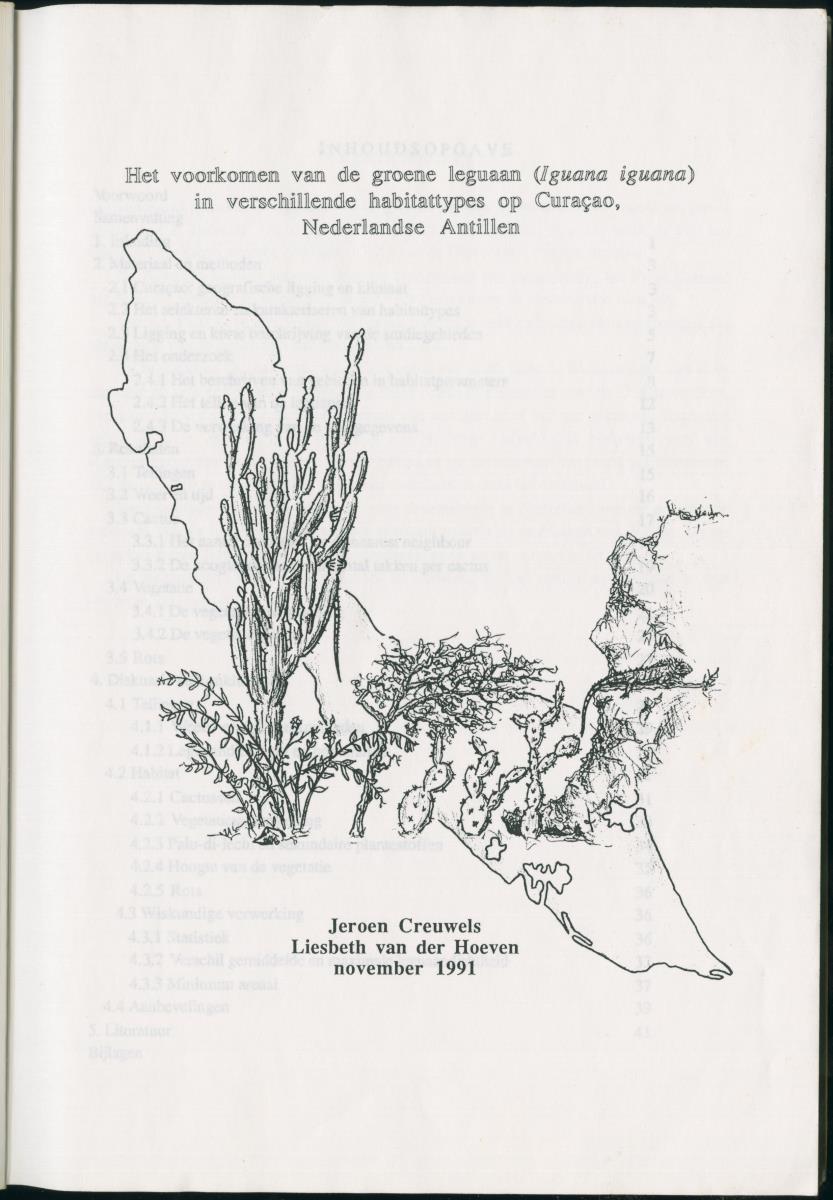 Z   Het voorkomen van de groene leguaan (Iguana iguana) in verschillende habitattypes op Curacao, Nederlandse Antllen - New Page