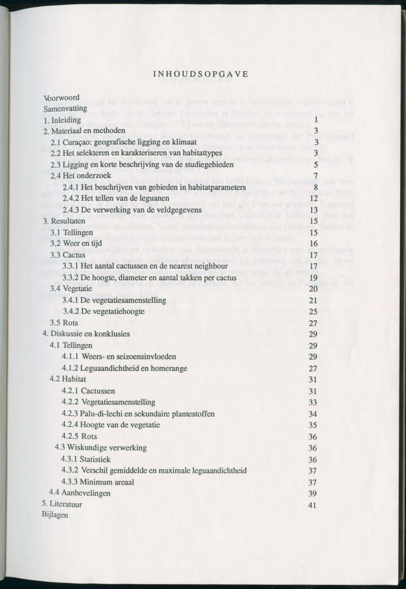 Z   Het voorkomen van de groene leguaan (Iguana iguana) in verschillende habitattypes op Curacao, Nederlandse Antllen - New Page