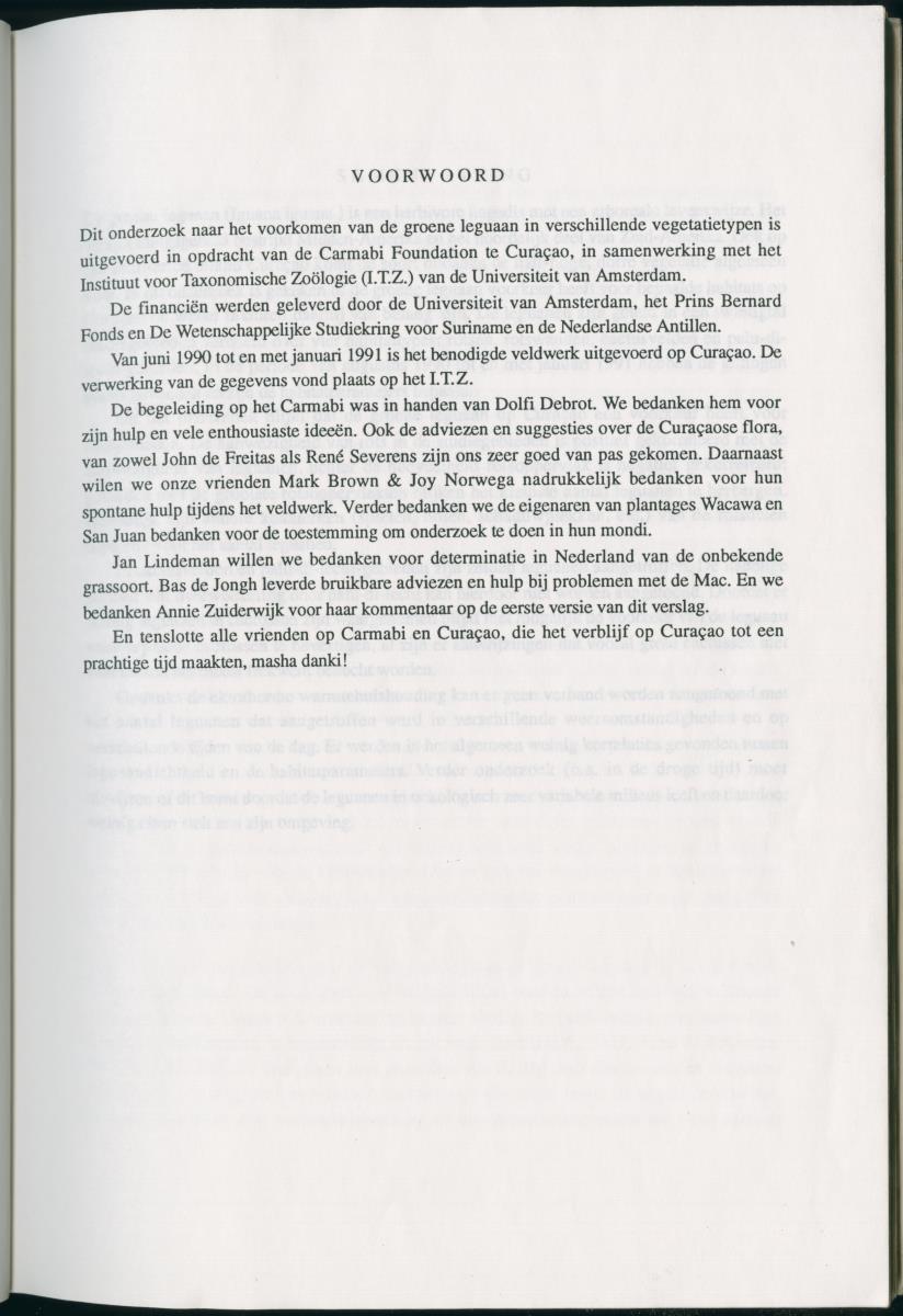 Z   Het voorkomen van de groene leguaan (Iguana iguana) in verschillende habitattypes op Curacao, Nederlandse Antllen - New Page