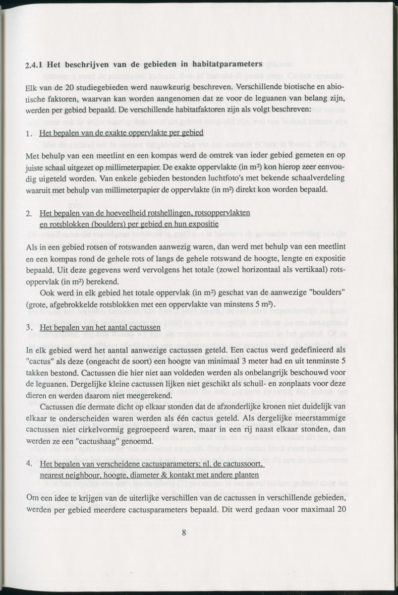 Z   Het voorkomen van de groene leguaan (Iguana iguana) in verschillende habitattypes op Curacao, Nederlandse Antllen - New Page