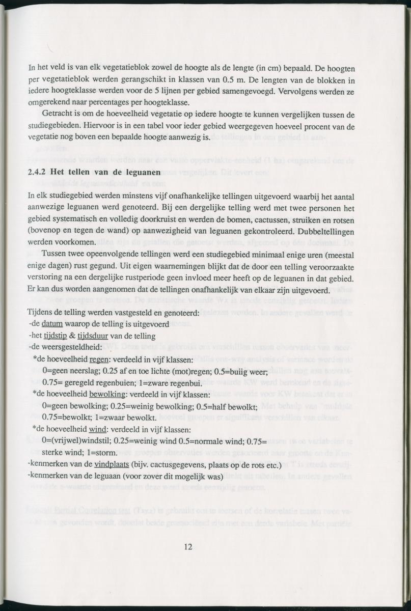 Z   Het voorkomen van de groene leguaan (Iguana iguana) in verschillende habitattypes op Curacao, Nederlandse Antllen - New Page