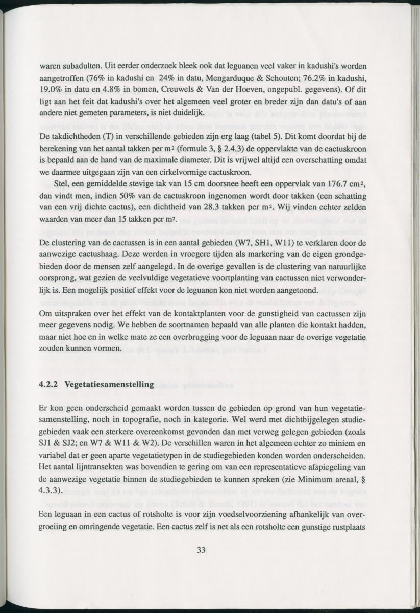 Z   Het voorkomen van de groene leguaan (Iguana iguana) in verschillende habitattypes op Curacao, Nederlandse Antllen - New Page