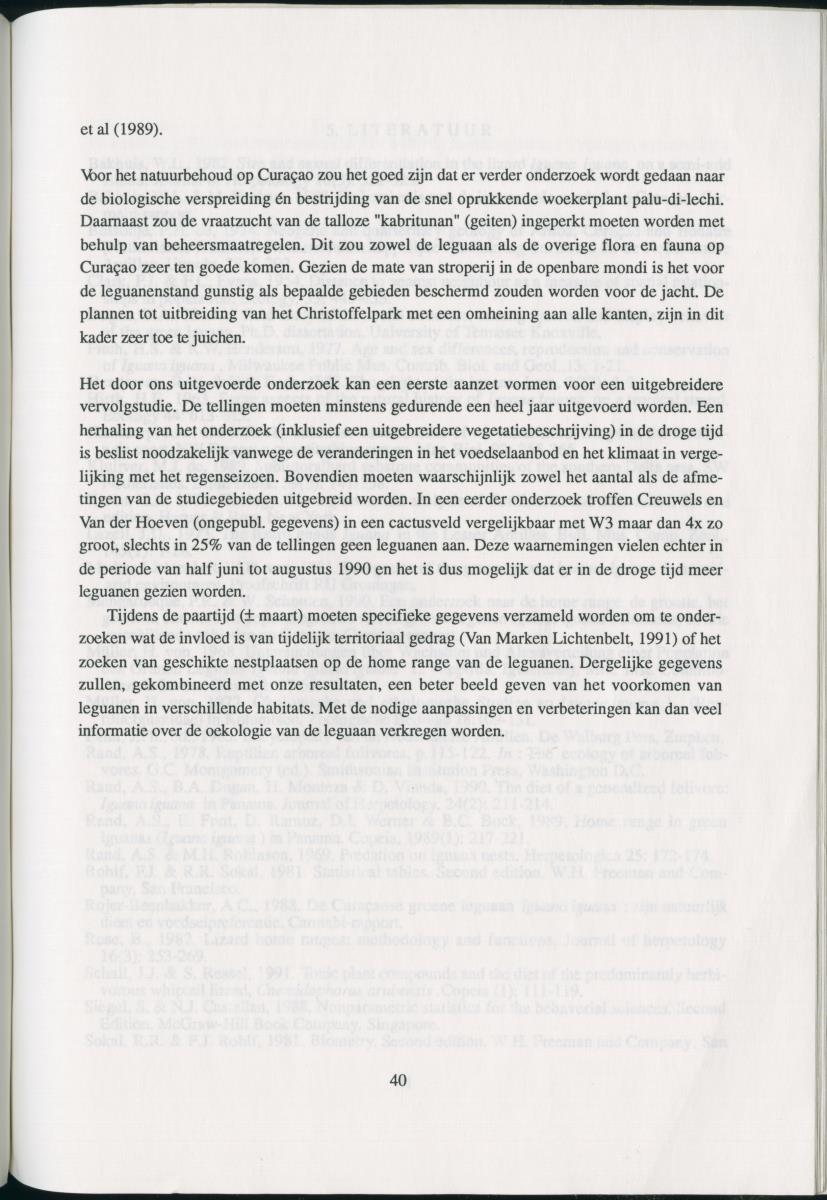Z   Het voorkomen van de groene leguaan (Iguana iguana) in verschillende habitattypes op Curacao, Nederlandse Antllen - New Page