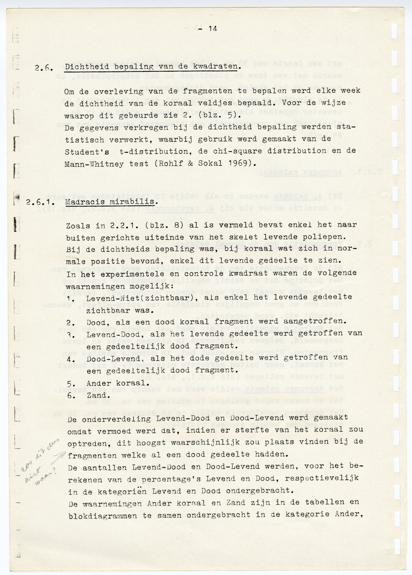 Z  Onderzoek naar de efficientie van de vegetatieve voortplanting van steenkoralen (Scleractinia) - New Page
